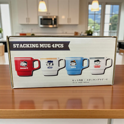 スヌーピー スタッキング マグ 4個セット  SNOOPY  マグカップ  レンジ 食洗器可
