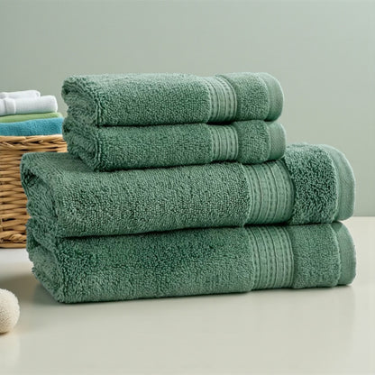 グランデュール ハンドタオル２枚   ウォッシュタオル 2枚 セット  Grandeur　カラー  バルサングリーン