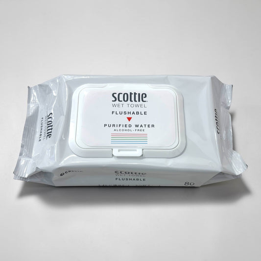 スコッティ トイレに流せる厚手ウェットタオル 80枚  小分け販売 ノンアルコールタイプ Scottie