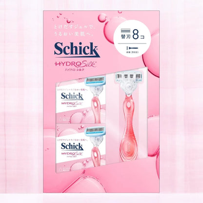 Schick シック  ハイドロシルク クラブパック 本体刃付 + 替刃8個