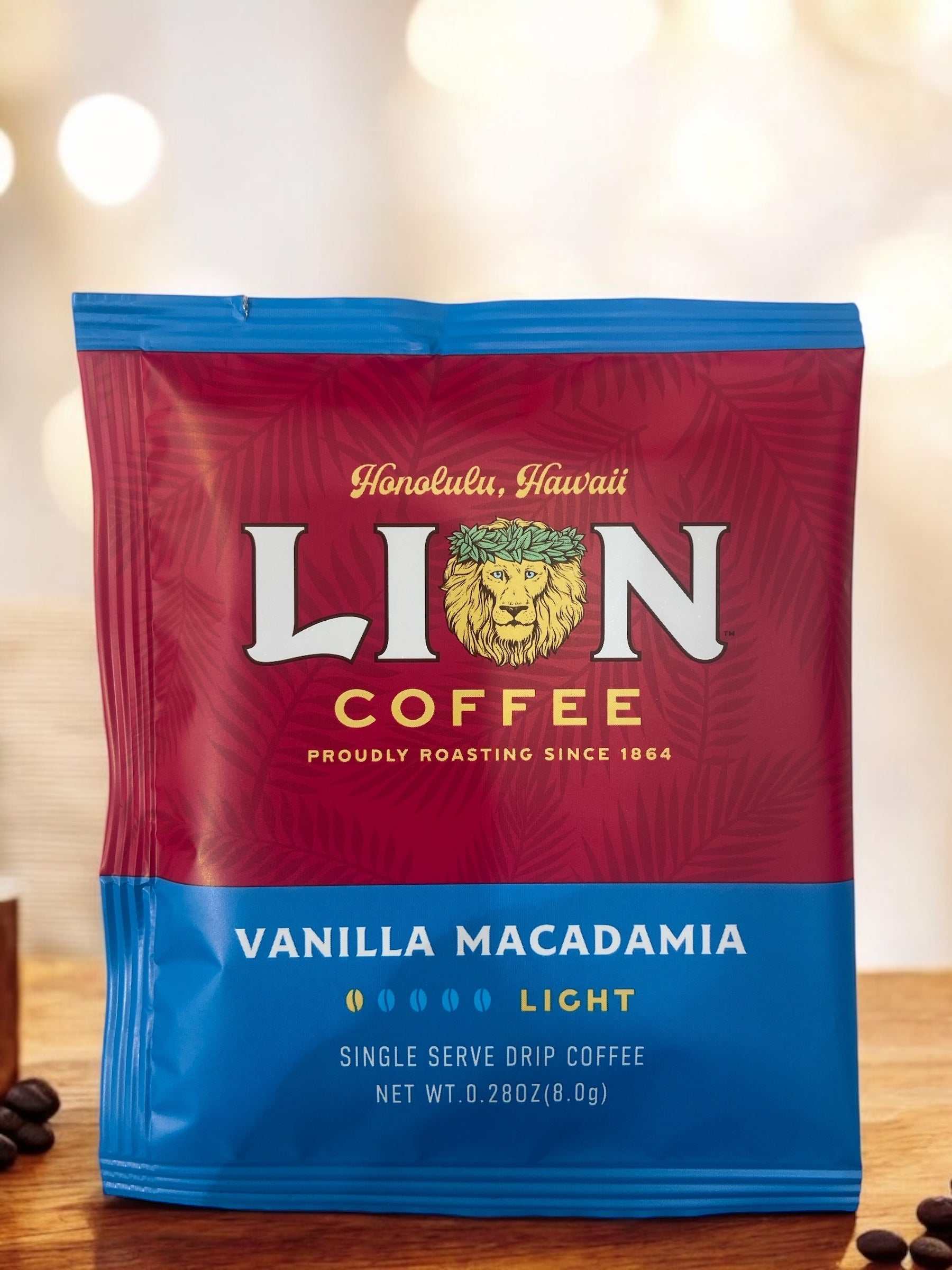 ライオンコーヒー バニラマカダミア ドリップバッグ 8g パッケージ