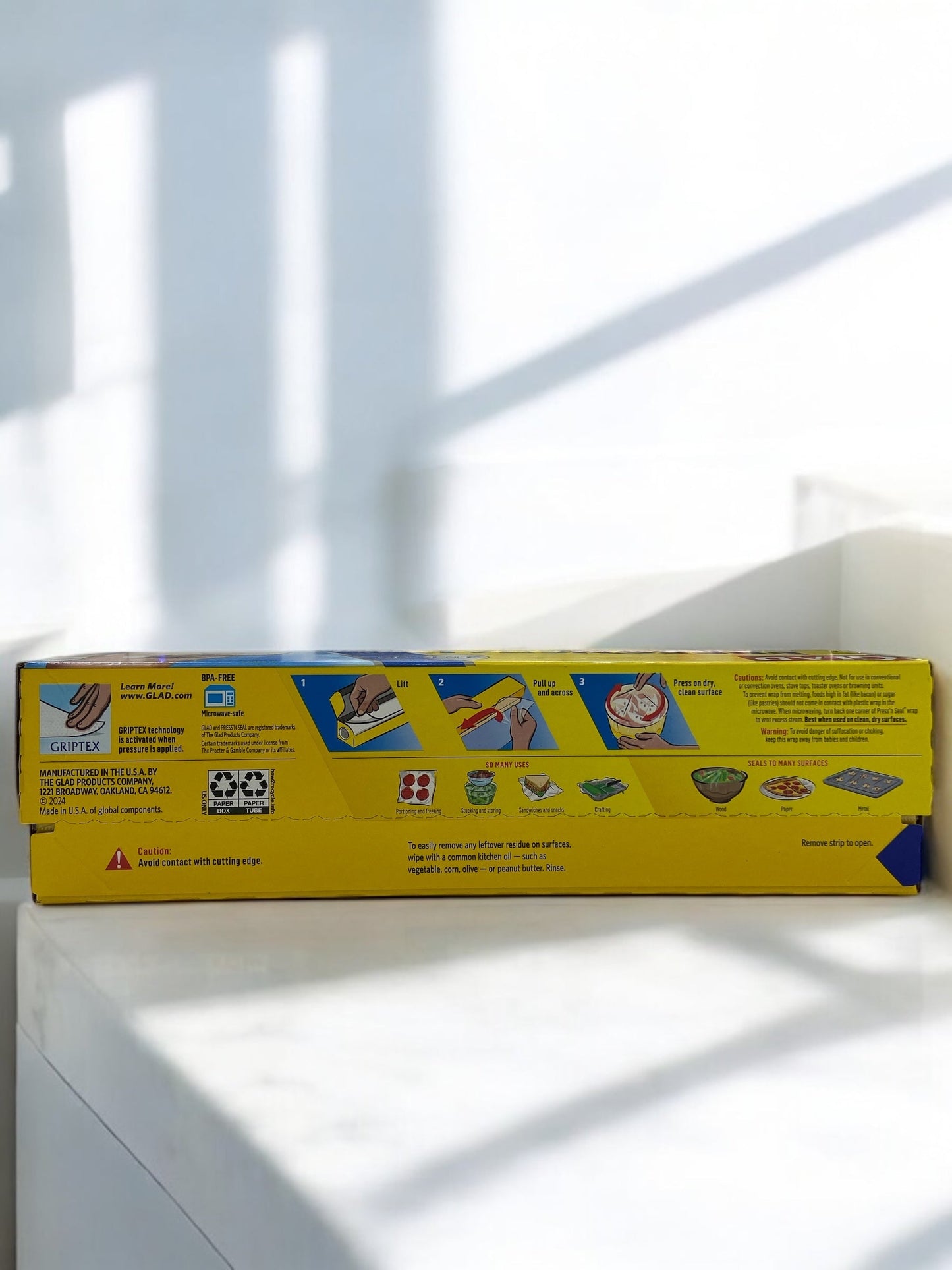GLAD  プレスンシール   ストレージ フードラップ　真空  ラップ  密閉 【定番人気】【売れています】