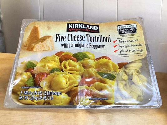 Kirkland Signature cheese tortelloni 680g×2 packs, rich Italian flavor, refrigerated food.