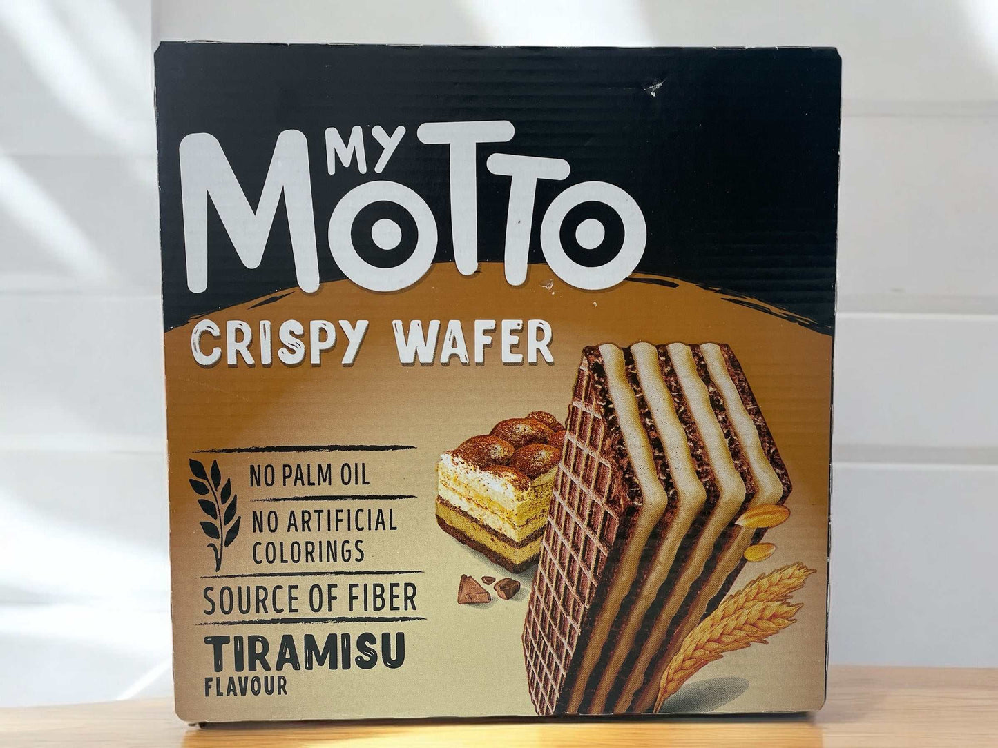 マイモット ウェハース ティラミス味 20袋入りパッケージ画像