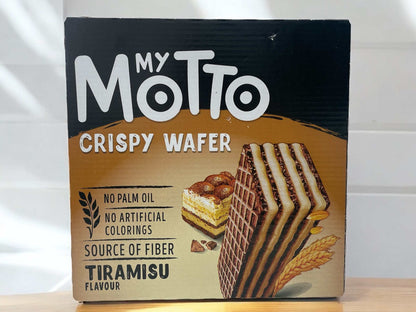 マイモット ウェハース ティラミス味 20袋入りパッケージ画像