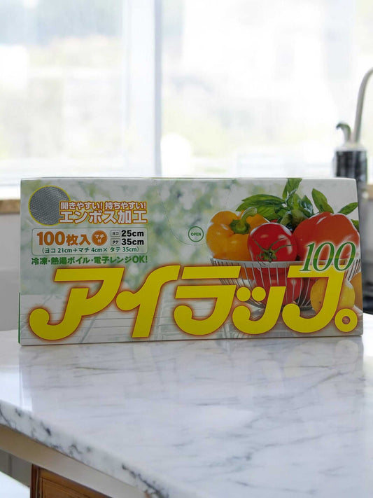 アイラップ 100 食品保存袋、冷凍・電子レンジ対応、防災グッズ。