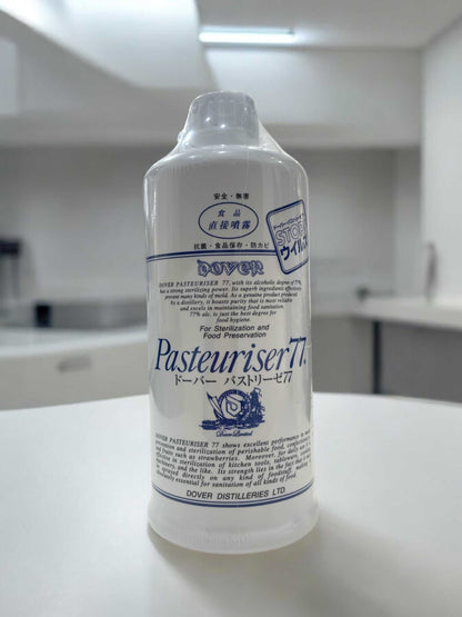 ドーバー パストリーゼ詰め替え用500mlボトル、特許取得の食品用除菌アルコール。