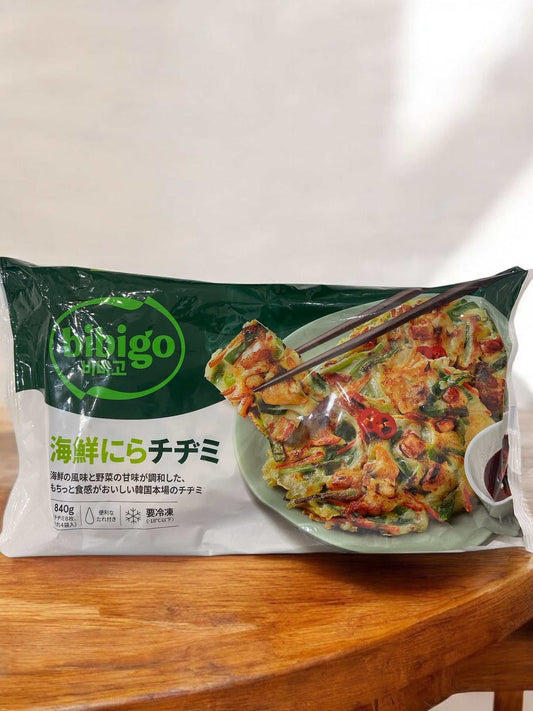 Frozen bibigo Korean seafood chive pancake 8 pieces pack