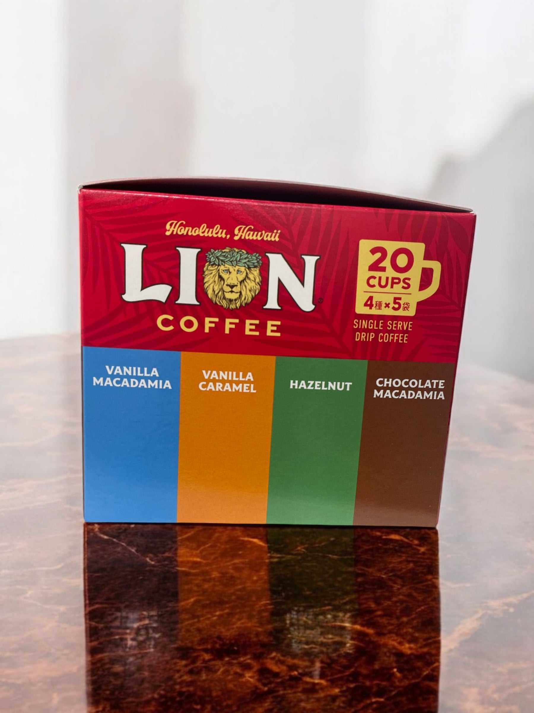 ライオンコーヒードリップバッグ20袋入りのフレーバーコーヒーセット