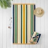 大判ビーチタオル 101cm x 182cm  WELSPUN  カラー  ミラーストライプ