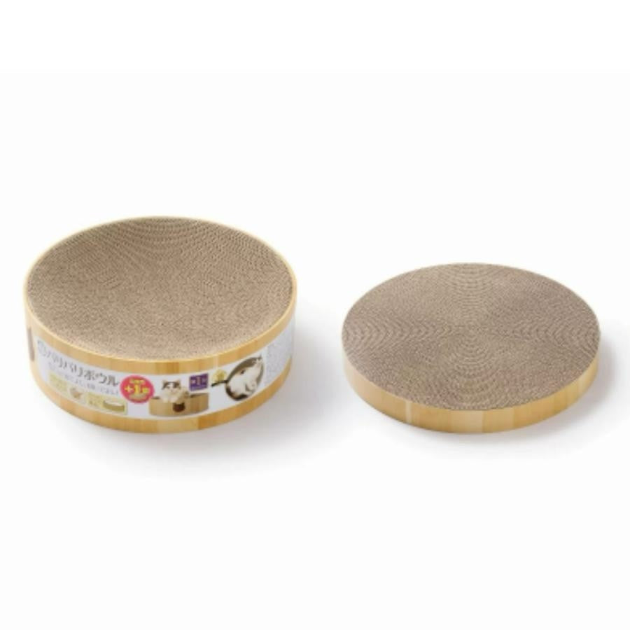 《ペット用品》猫壱  バリバリボウル 本体 & 交換用 1個付き  猫用 爪とぎ ベッド  コストコ限定セット