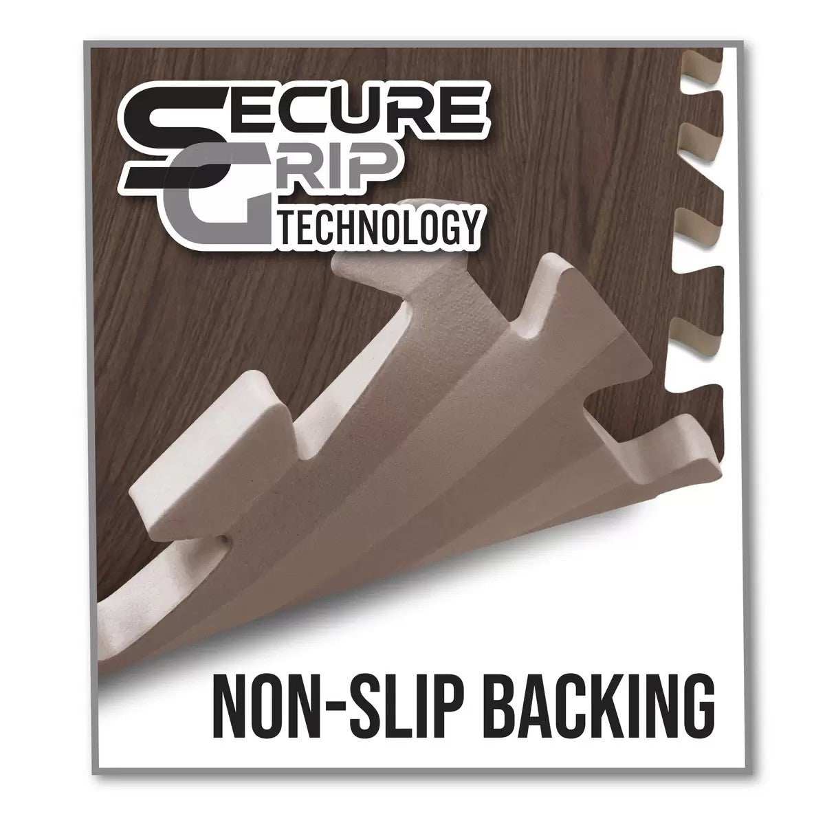 Best Step slip-resistant joint mat 9-piece set KONA WALNUT color 61x61cm 12mm thick