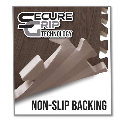 Best Step slip-resistant joint mat 9-piece set KONA WALNUT color 61x61cm 12mm thick