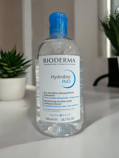 ビオデルマ イドラビオ H2O クレンジングウォーター 500ml, 敏感肌向けメイク落とし, フランス製, 化粧水使用可.