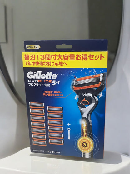 ジレット プログライド フレックスボール 電動カミソリ 本体と13個の替刃セット