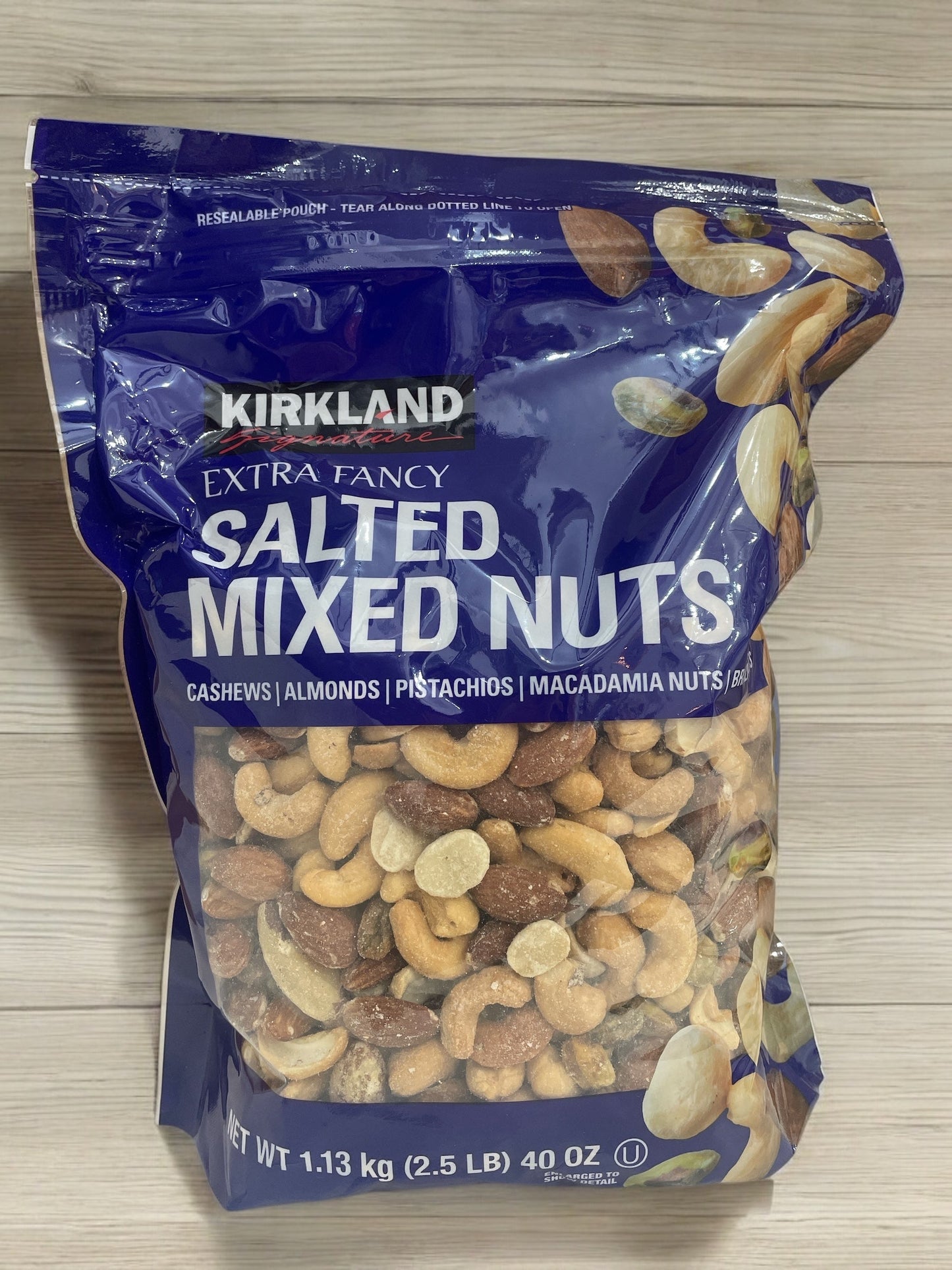 KS ミックスナッツ 1.13kg, 塩味, アーモンド, カシューナッツ, クルミ, マカダミアナッツ入り, 大容量パック.