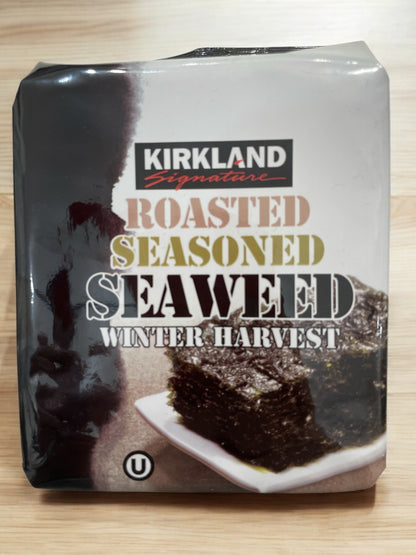 Kirkland Signature Korean Seaweed, 36 Sheets, Traditional Roasted Flavor.