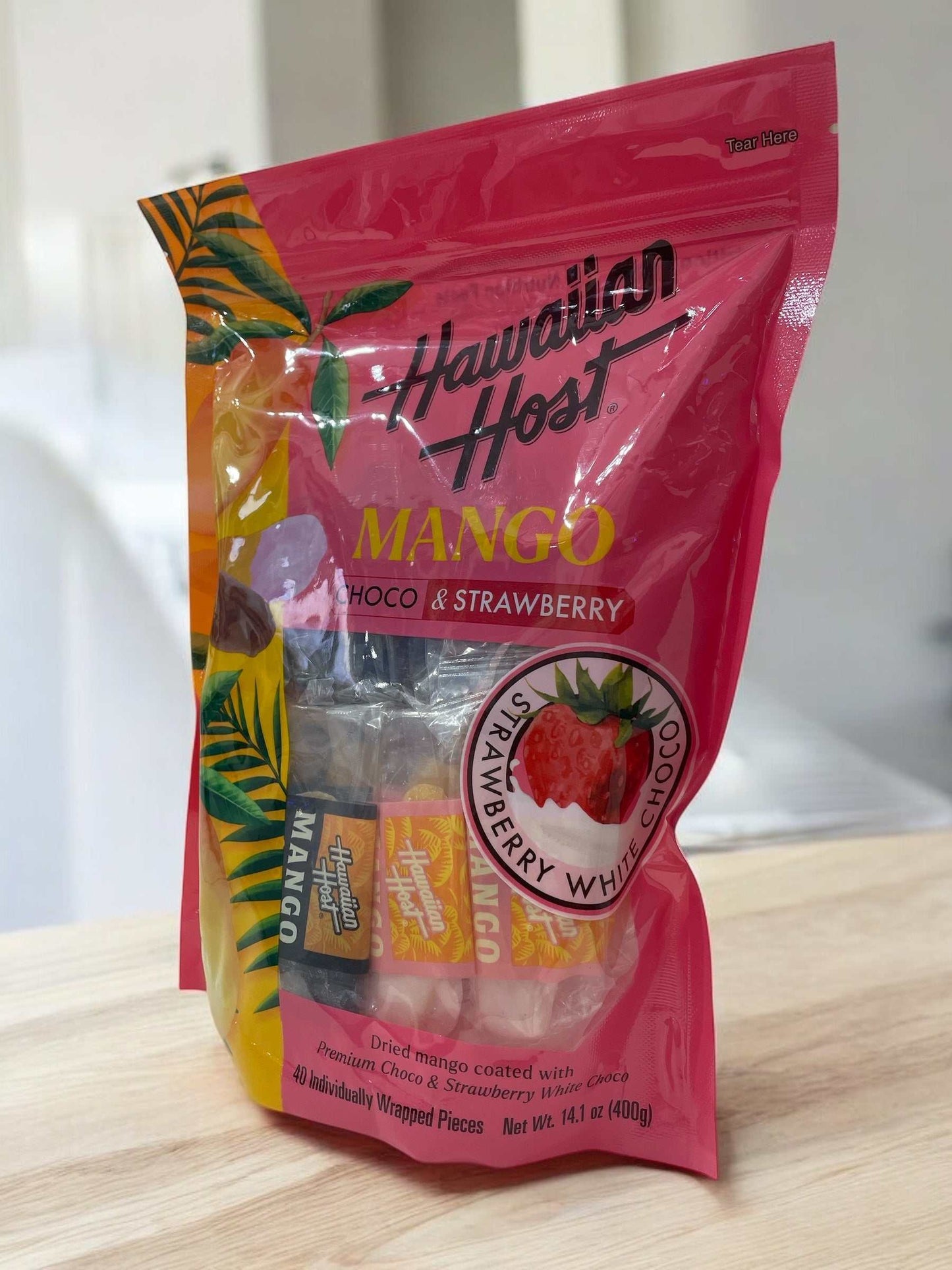 ハワイアンホースト　ドライマンゴー  チョコ＆ストロベリー   40枚　400g Hawaiian Host