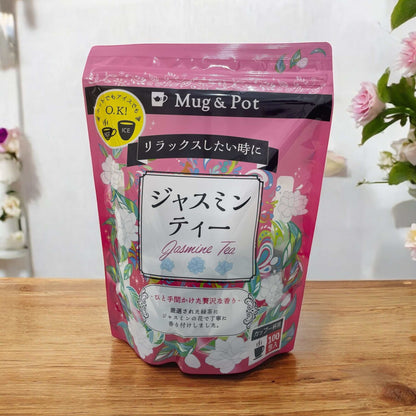 ジャスミンティー100包み入りの緑茶とジャスミン花使用ティーバッグパック
