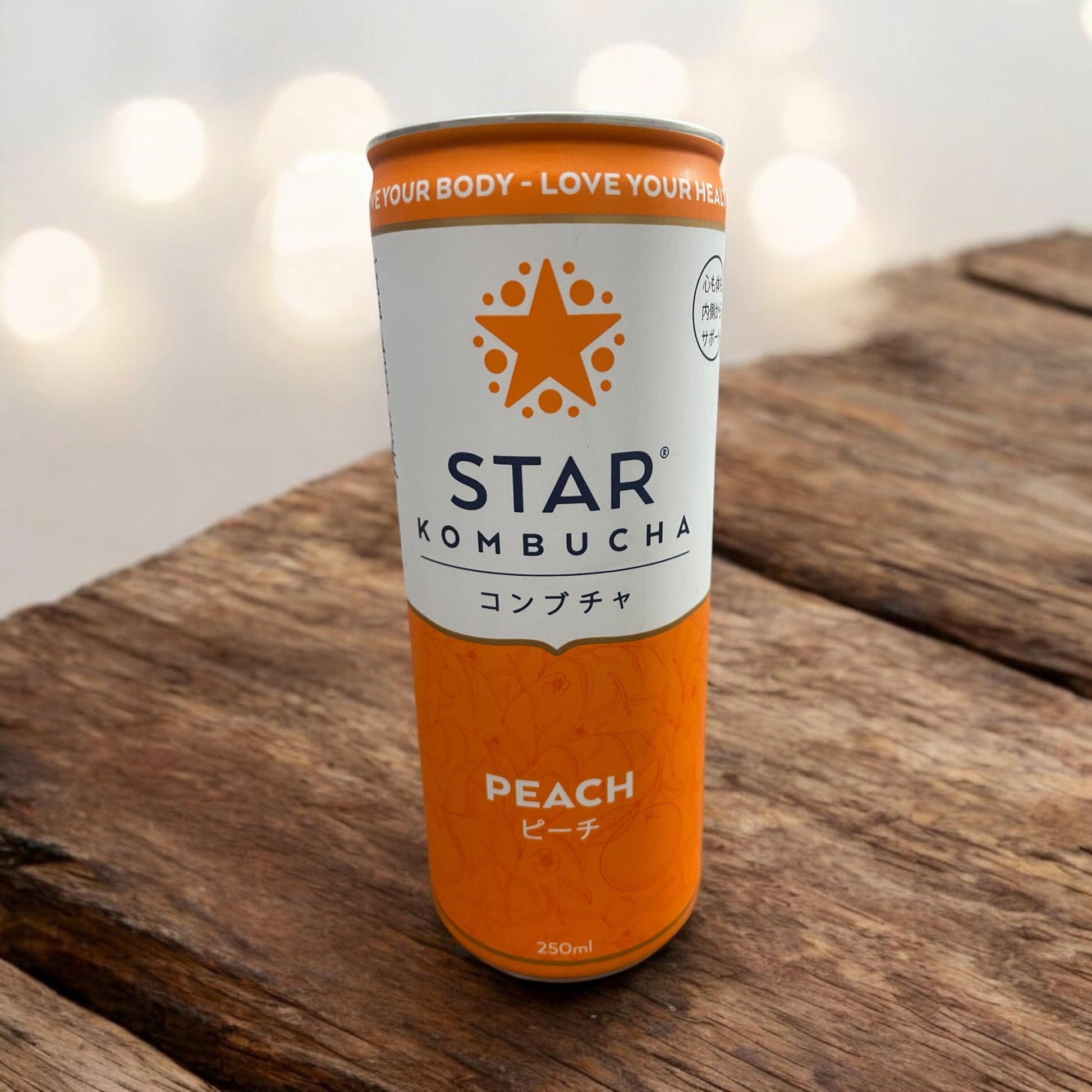 スターコンブチャ ピーチ味 250ml缶, 発酵飲料, ベトナムブランド, 腸活ドリンク.