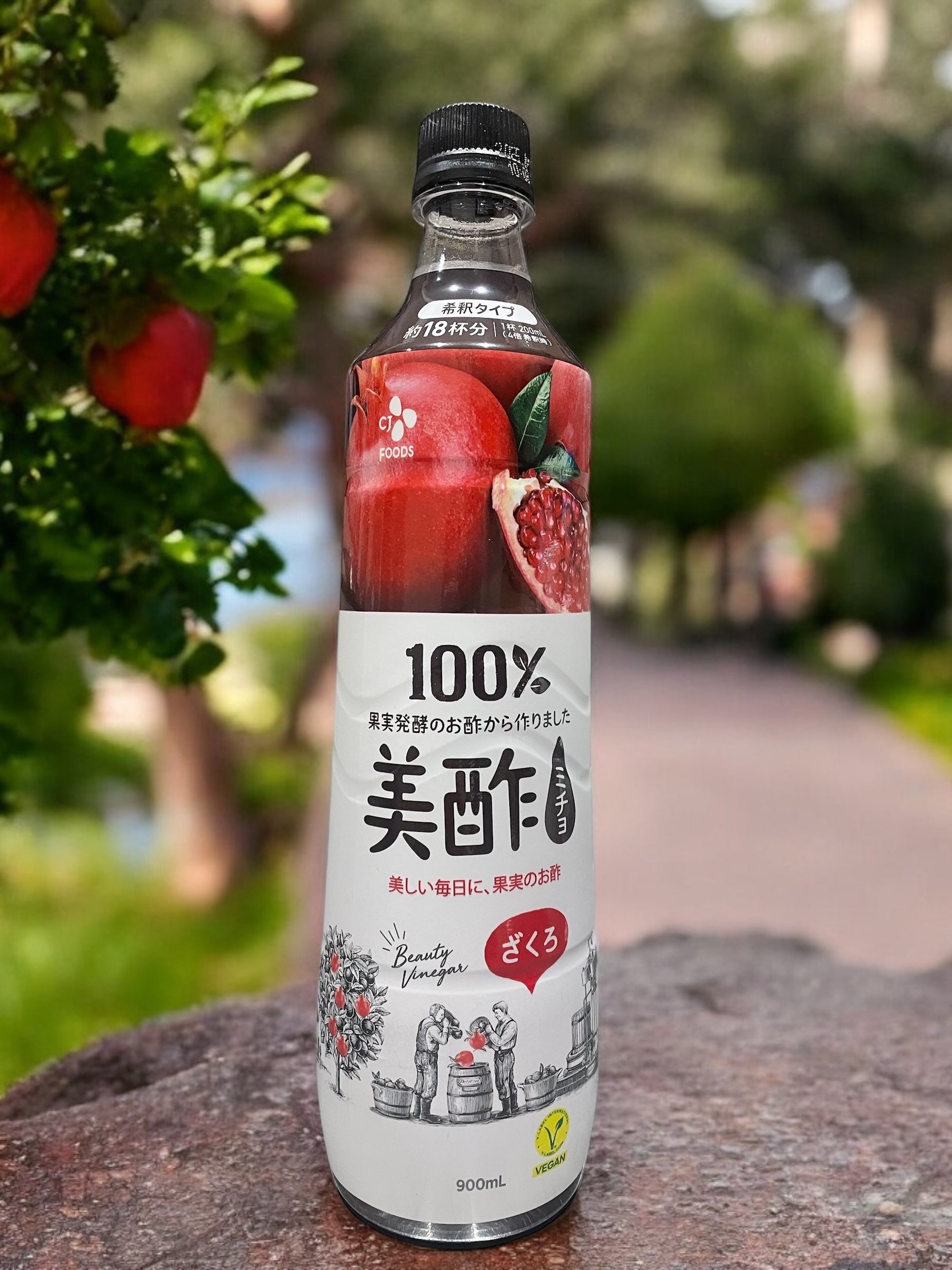 美酢 ミチョ ざくろ 900ml 希釈タイプ, 韓国生まれ果実ビネガー, ざくろ味, 人工甘味料不使用, 国内製造.