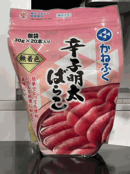 Frozen Kanefuku spicy cod roe 30g x 20 packs uncolored in resealable pink packaging