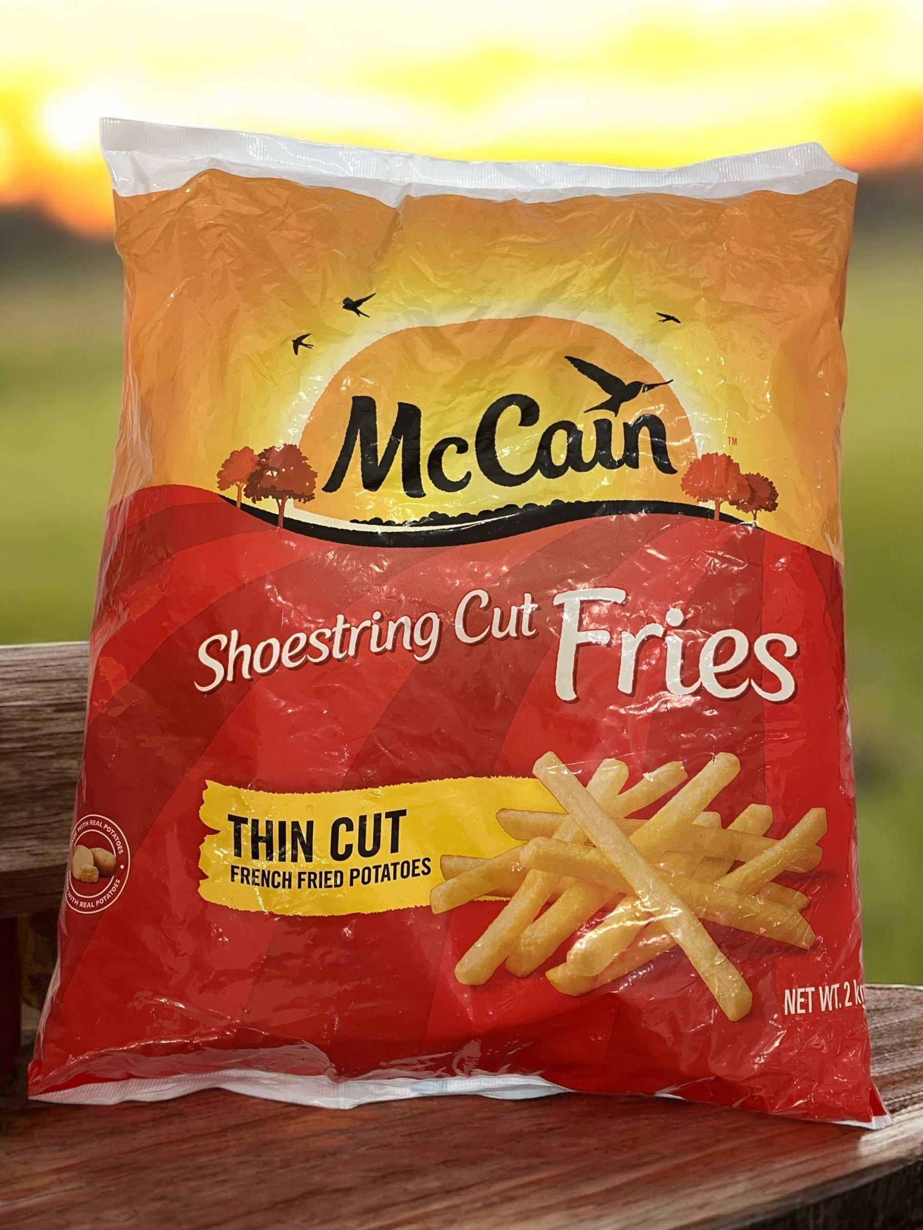 McCain Shoestring Cut Thin Cut French Fries 2kg frozen potato fries bag