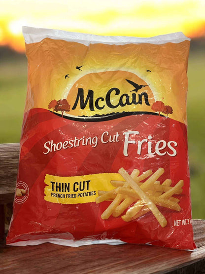 McCain Shoestring Cut Thin Cut French Fries 2kg frozen potato fries bag