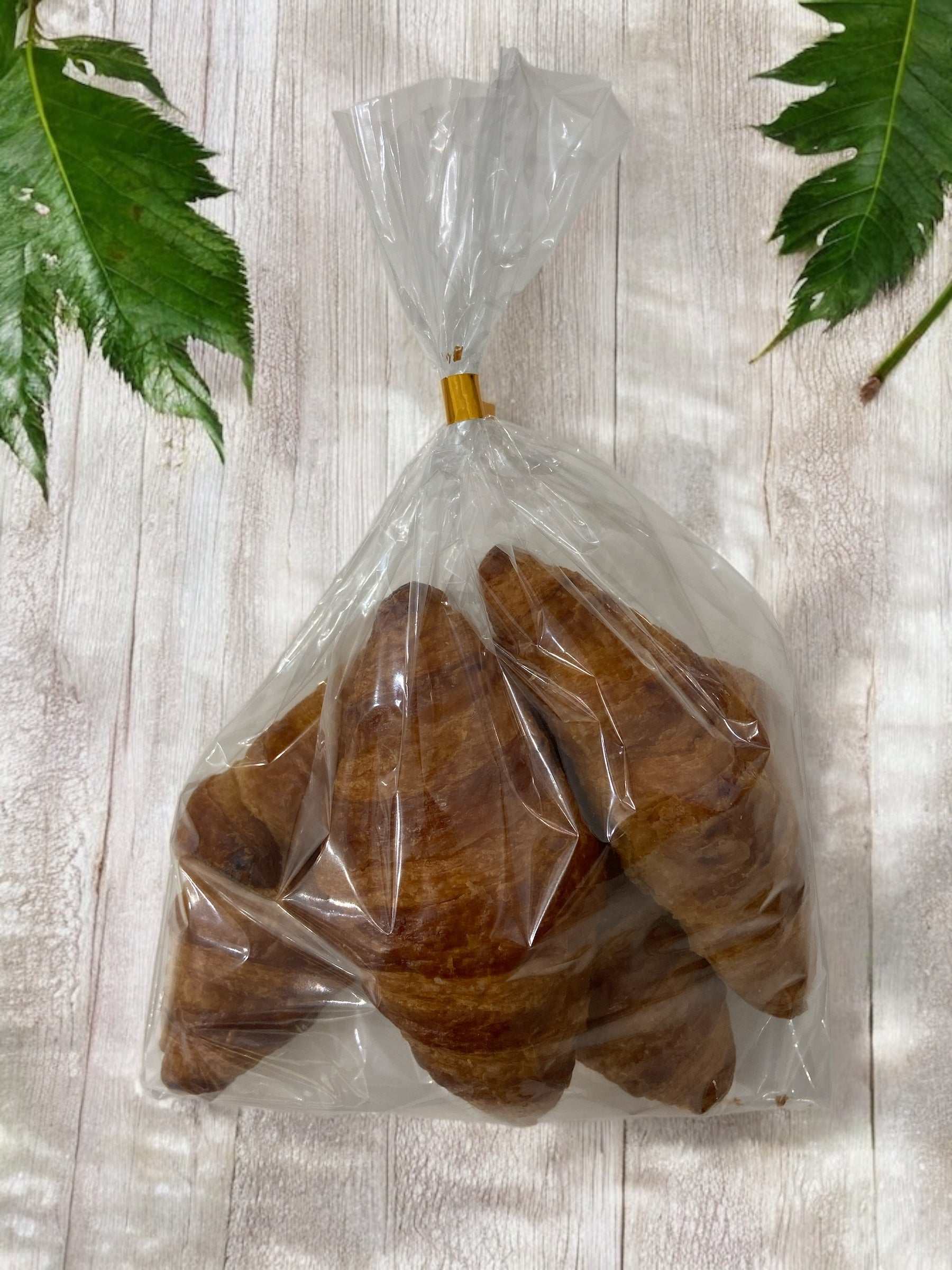 Mini croissants in a clear bag from Costco, made with French wheat and fermented butter.