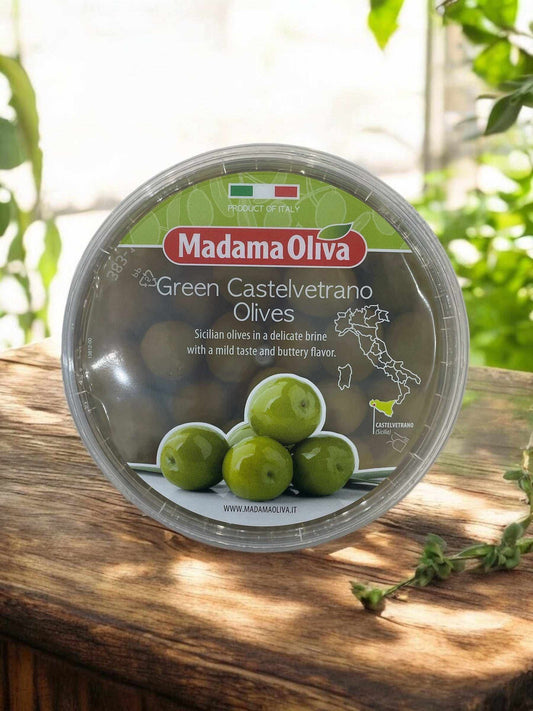 Madama oliva  グリーンオリーブ　700g　【冷蔵商品】/ マダマ オリーヴァ　オリーブ 塩水漬け イタリア産