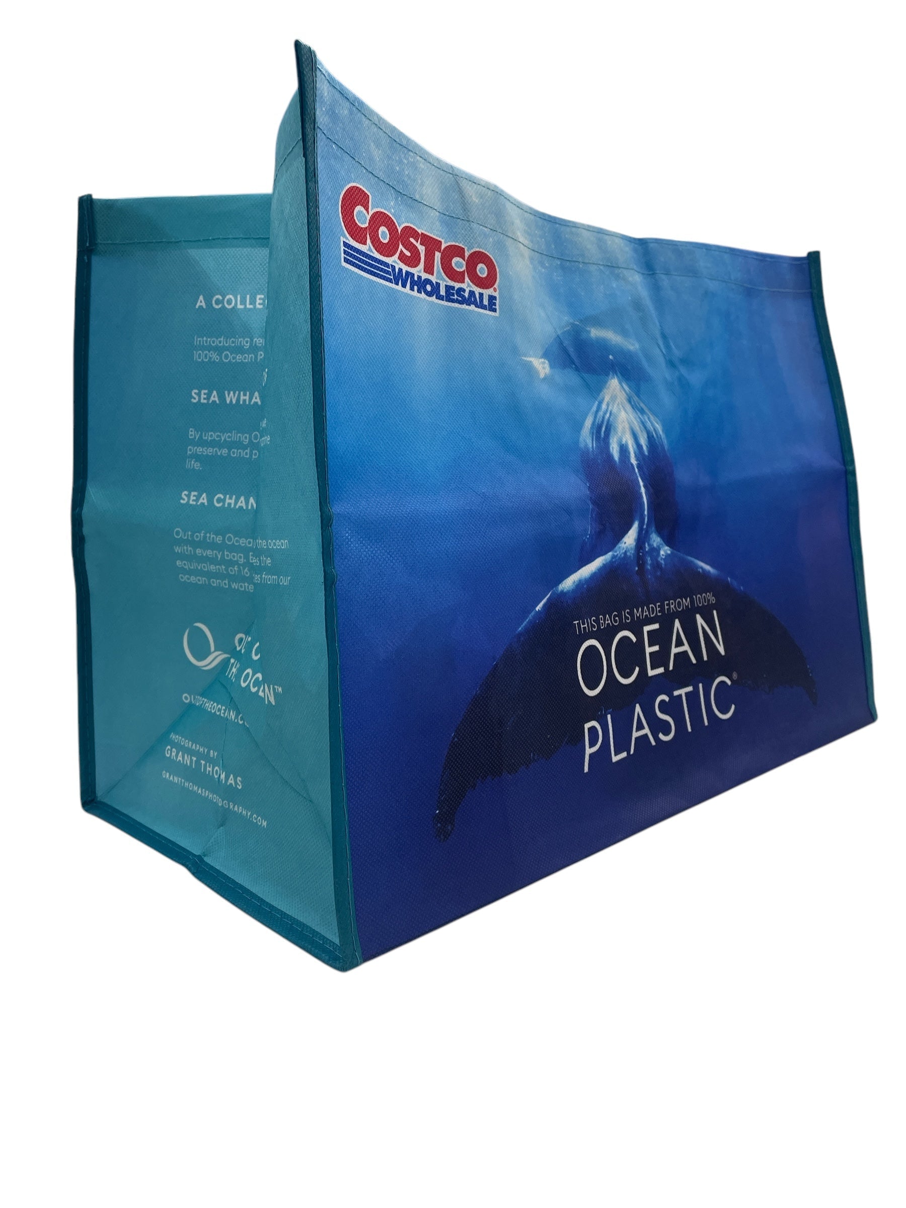 COSTCO コストコショッピングバッグ OCEAN PLASTIC ブルーエコバッグ