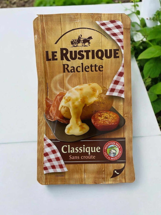 Le Rustique Raclette cheese slices 350g French refrigerated cheese for melting and cooking
