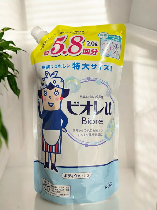 ビオレＵ ボディウォッシュ 2L 詰め替え用, 大容量, フレッシュフローラルの香り, 弱酸性, 赤ちゃんに優しい.