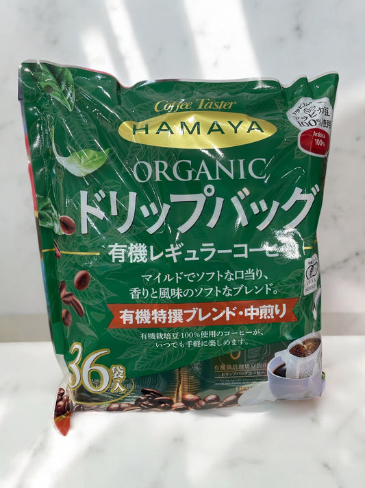 オーガニックドリップバッグコーヒー36バッグ入りパッケージ画像