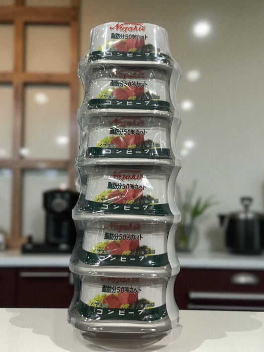 ノザキ 脂肪分 50%カット コンビーフ 80g x 6缶