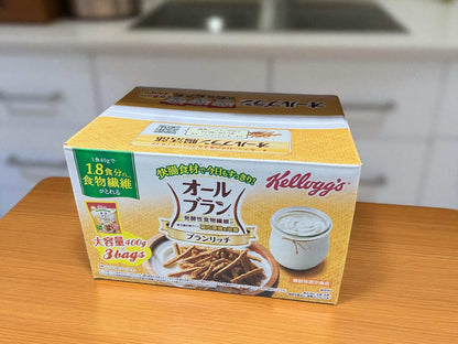 ケロッグオールブランブランリッチ食物繊維豊富なファイバースティック400g3パックセット