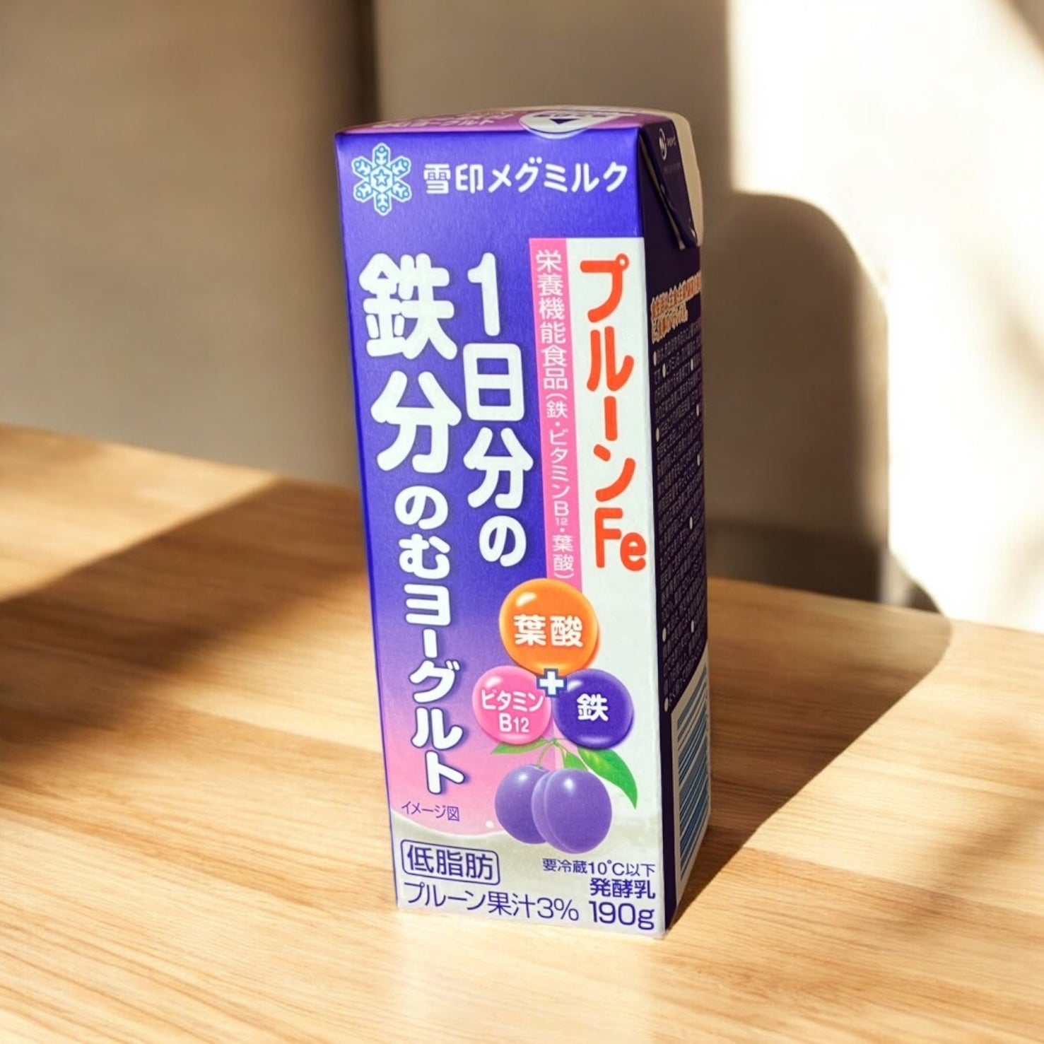 雪印メグミルクのむヨーグルトプルーンFe 190g×9本セット