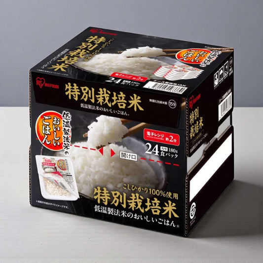 アイリスオーヤマ  低温製法米  パックライス  特別栽培米  こしひかり 100%  180g × 24個入り   レトルト 米  ごはん