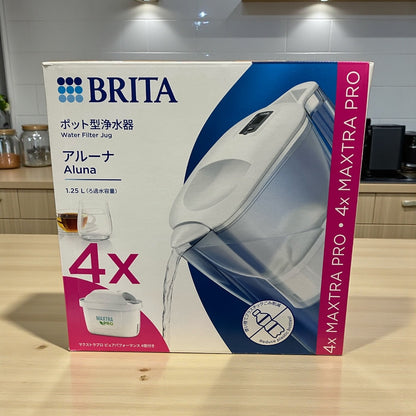 ブリタ  BRITA  ポット型浄水器 アルーナ マクストラプロ  カートリッジ  4個付き