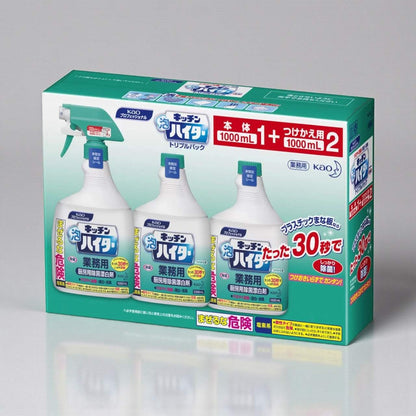 キッチン泡ハイター3本セット1000ml泡で除菌漂白する洗剤