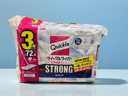 クイックルワイパー  立体吸着  ウェットシート ストロング 24枚ｘ3袋