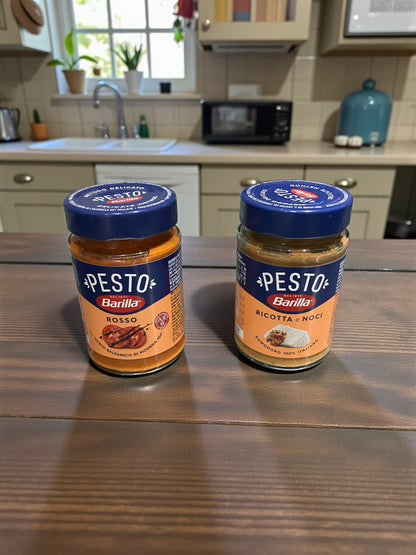 バリラ ペースト パスタソース ロッソとリコッタ2種セットの瓶詰めパスタソース
