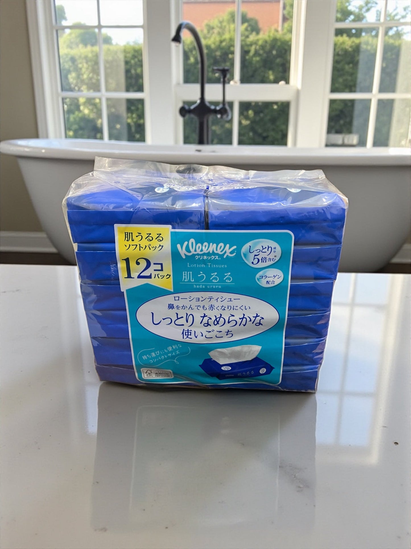 クリネックス 肌うるる ローションティッシュ ソフトパック 120組 x 12パック  保湿ティッシュ