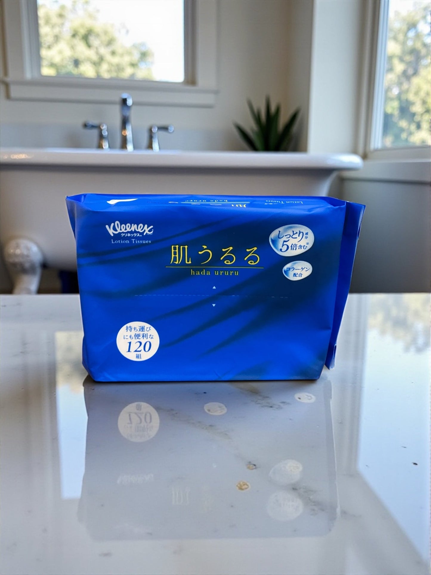 クリネックス 肌うるる ローションティッシュ ソフトパック 120組 x 12パック  保湿ティッシュ