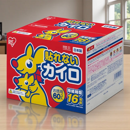 アイリスオーヤマ ぽかぽか家族 貼れないカイロ レギュラー 横12.5㎝ 縦9.5㎝ 60パック入り セット カイロ 【お得】