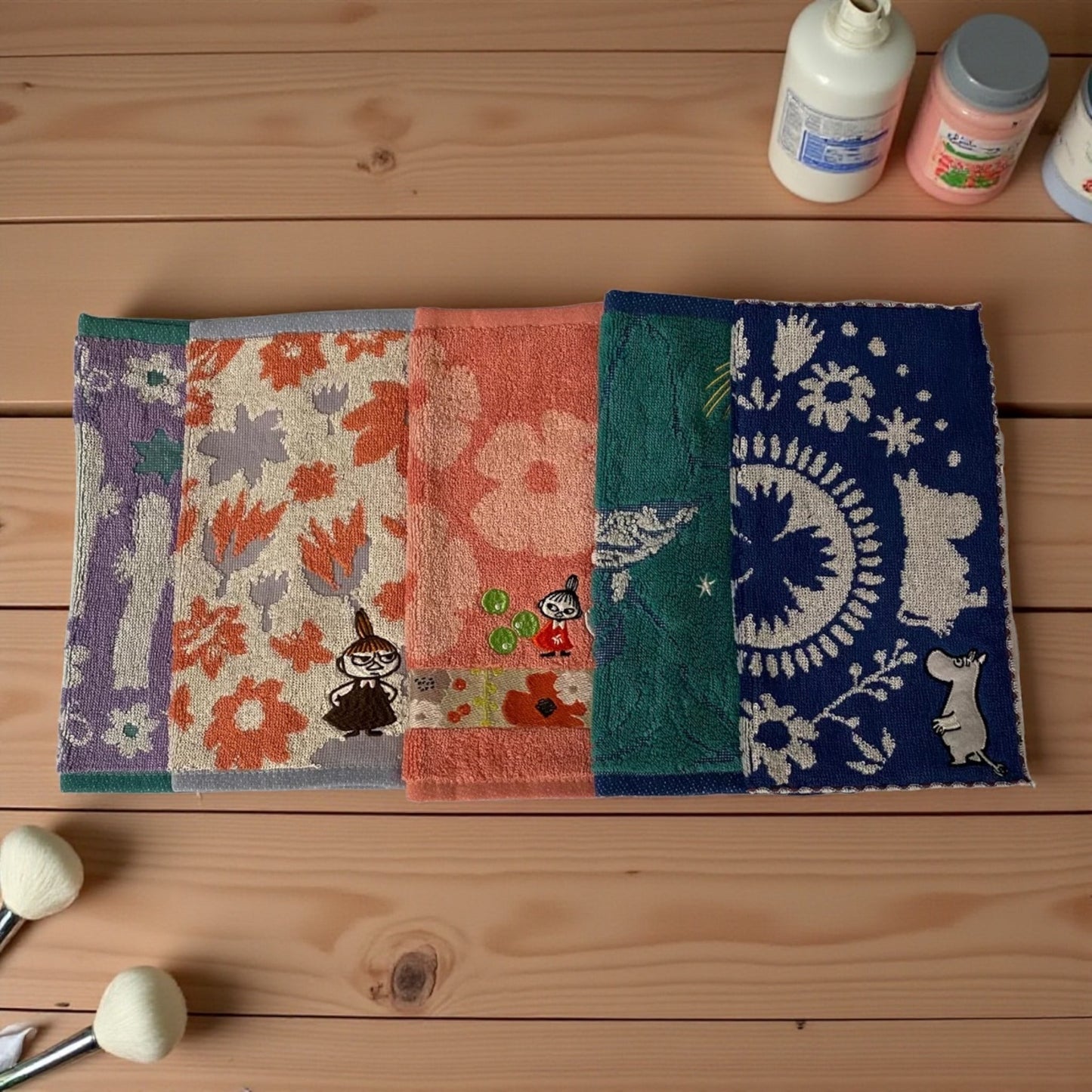 ムーミン ハンカチ 5枚セット クラシックアート ジャカード織 25×25cm