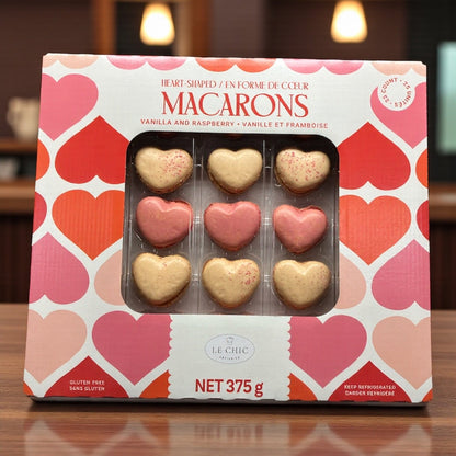 【冷蔵商品】ハートマカロン ルシック  375g  25個入り バニラ ラズベリー  ハート型 マカロン  LE CHIC   ベルギー産