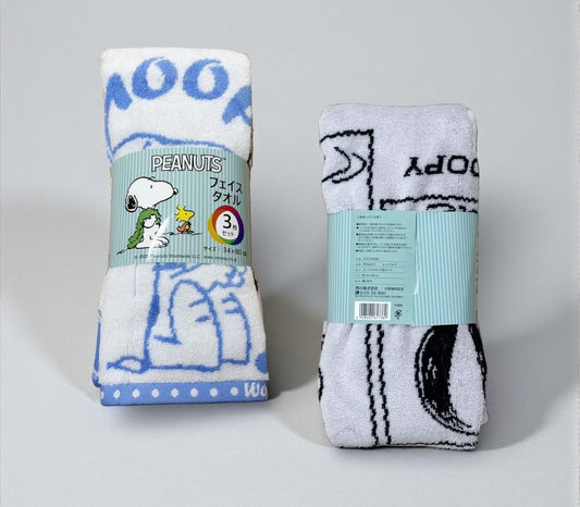 西川　スヌーピーフェイスタオル３枚セット 34x80cm  デザイン B