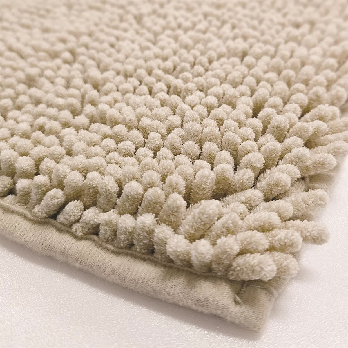 シェニール 吸水マイクロファイバー バスマット 60cm x 90cm  カラー ベージュ