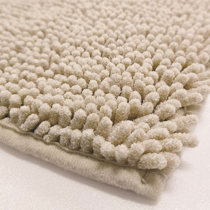 シェニール 吸水マイクロファイバー バスマット 60cm x 90cm  カラー ベージュ